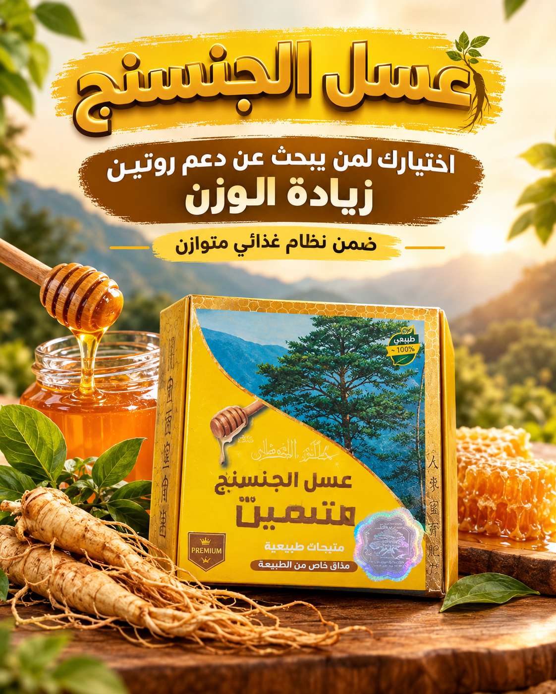 عسل الجنسنج الأصلي